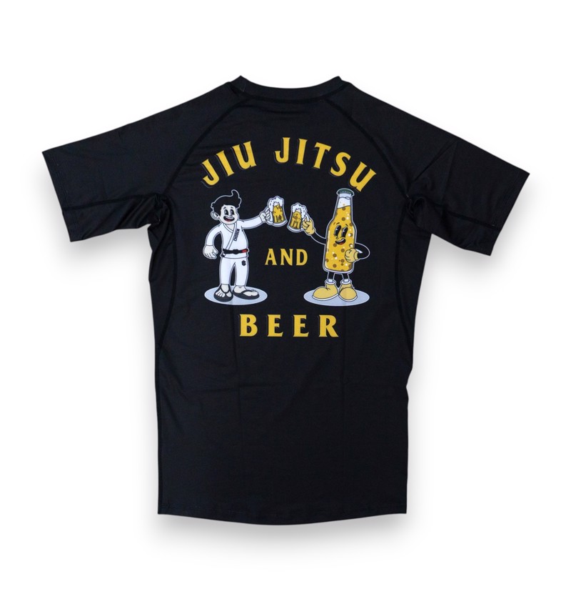 CHOSEN Beer and jiu Jitsu RASHGUARD - BLACK